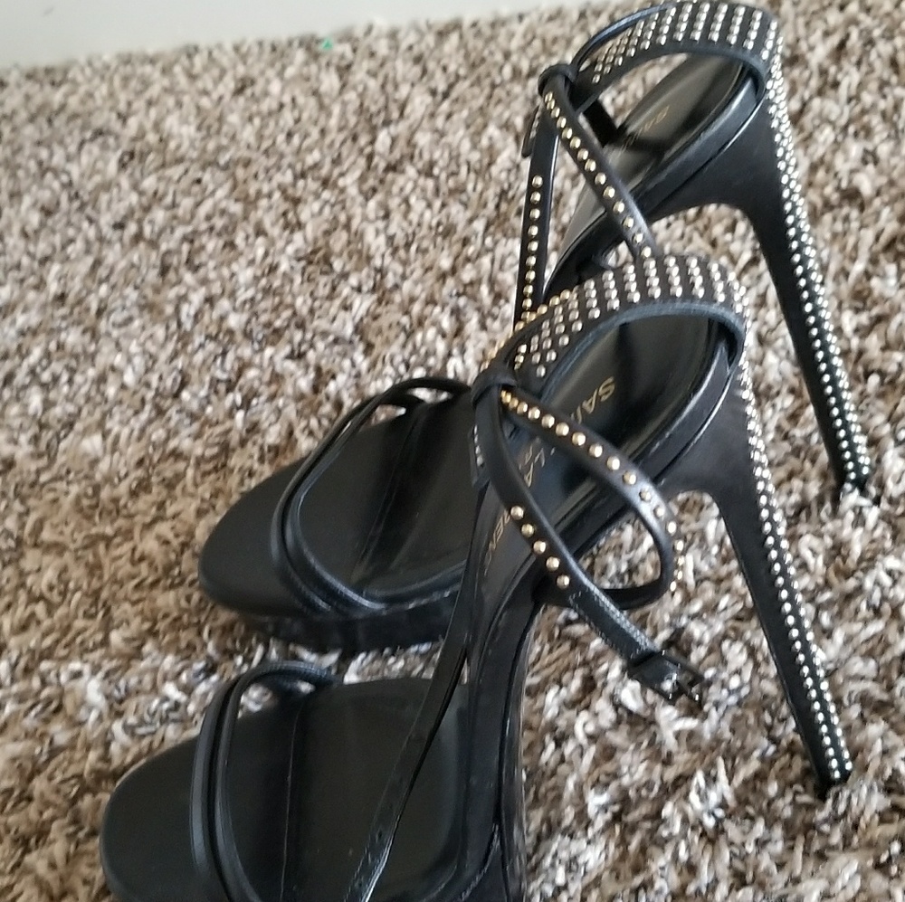 Women's YSL, YVES SAINT LAURENT Black Leather Stra